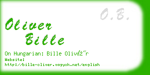 oliver bille business card